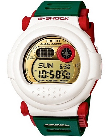 שעון ג’י שוק- קולקציית כריסמס דגם  G-001CB-7DR-1 צילום- ג’י שוק חו"ל