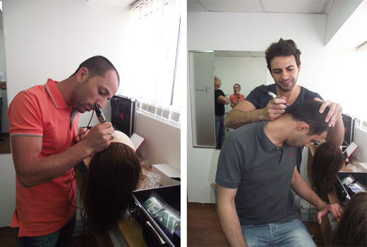 מיקי אוחיון, אריה ישראלי ואבי וקנין - סיימו קורס הדמיית זקיקי שיער