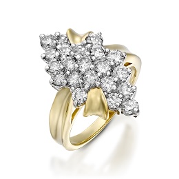 טבעת כוורת היהלומים זהב צהוב של סנדרה רינגלר לרשת אימפרס ב-4,990שח במקום 10,978שח. צילום - יחצ
