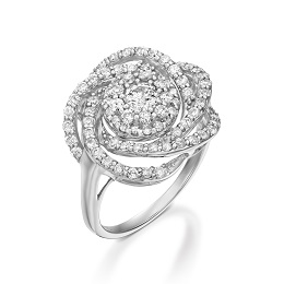 טבעת פרח היהלום- זהב לבן של סנדרה רינגלר לרשת אימפרס ב-4,990שח במקום 10,978שח.     צילום - יחצ