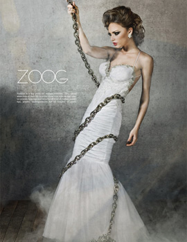 שמלת כלה אחת ויחידה - קולקציית שמלות כלה 2010 ZOOG. צילום: טל רביבו.